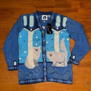 Storybook Knits NWT Whimsical Cat sweater